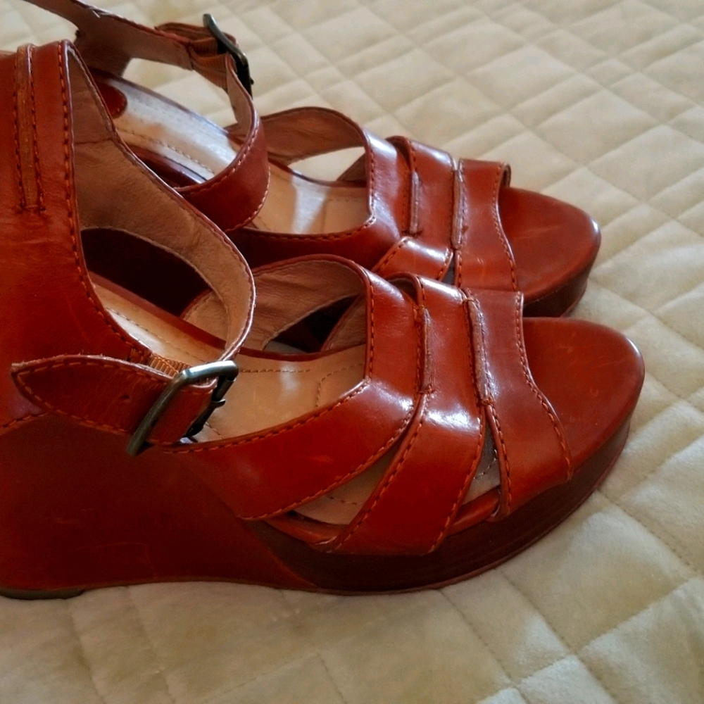 FRYE  NEW without tags PLATFORM SANDALS Alexa Seam